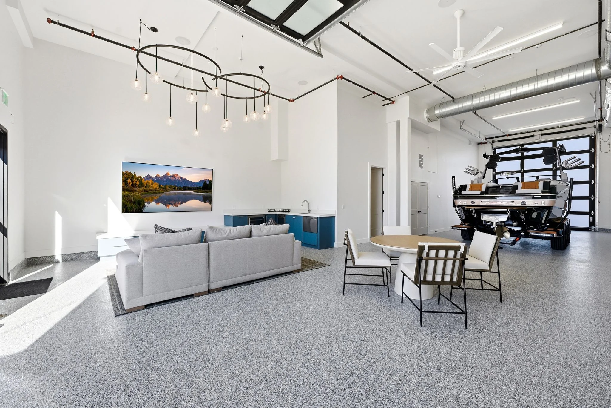 Garage level man cave